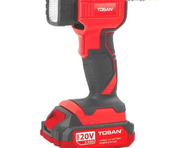 کیت کمپرسور فندکی شارژی و چراغ قوه شارژی 20ولت مدل 9799K کیف برزنتی