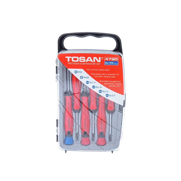 ست پیچ گوشتی ساعتی توسن مدل T4790 بسته 6 عددی